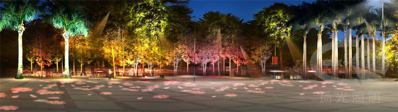 城市廣場(chǎng)夜景設(shè)計(jì)效果圖