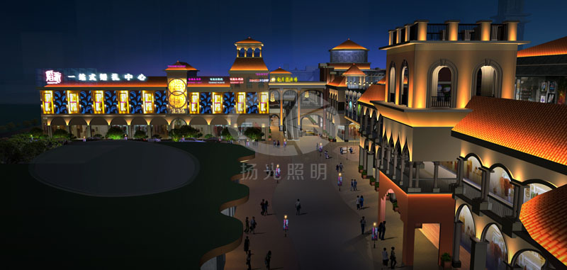 商業(yè)廣場照明工程設(shè)計(jì)效果圖