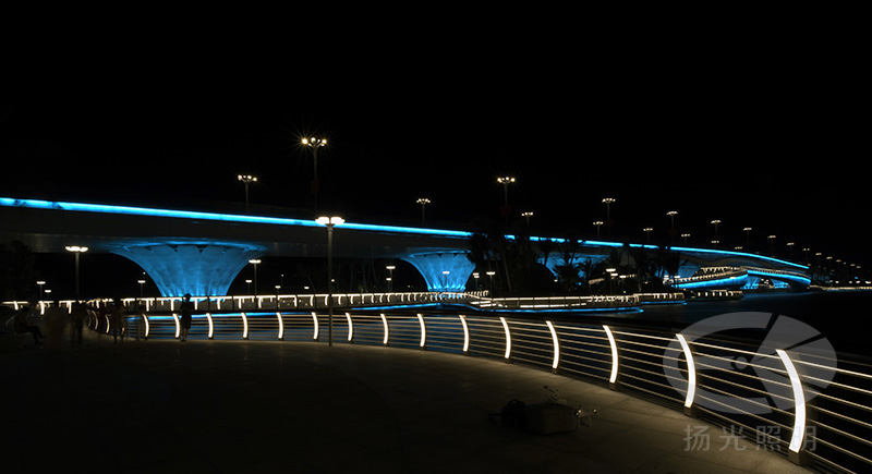 ?；◢u入島橋梁亮化工程實(shí)景圖
