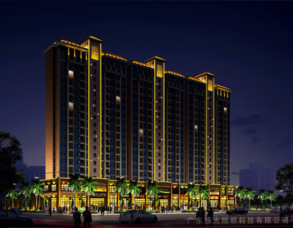 清遠(yuǎn)新都廣場夜景照明設(shè)計(jì)